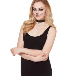 Spirit Halloween Black Cat Collar Choker Necklace