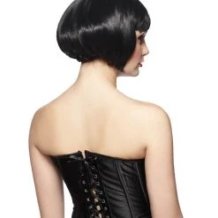 Spirit Halloween Short Black Bob Wig -Cheap Trick Or Treat Hub Store 00145656 d
