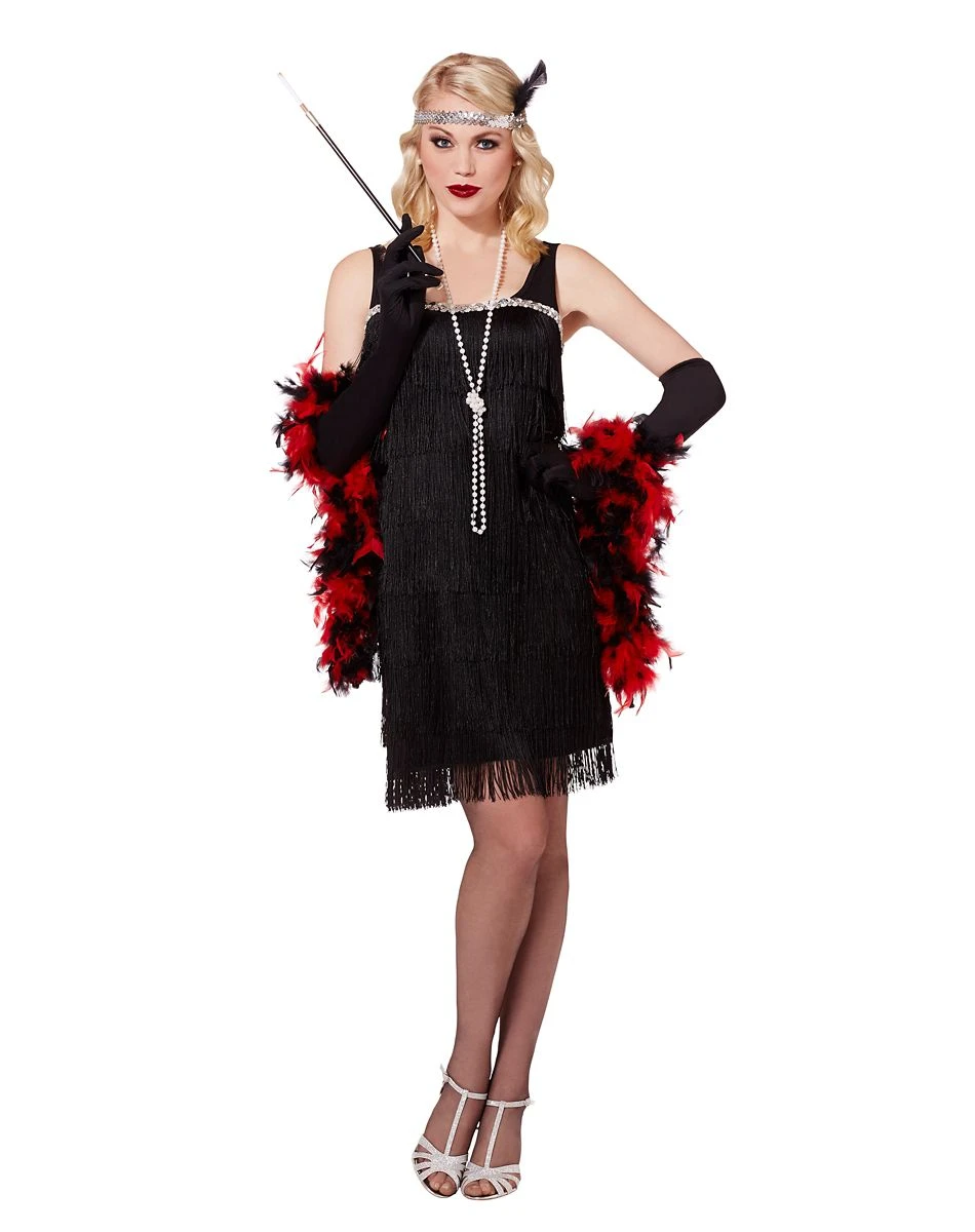 Spirit Halloween Adult Black Flapper Costume 1 Spirit Halloween Adult Black Flapper Costume