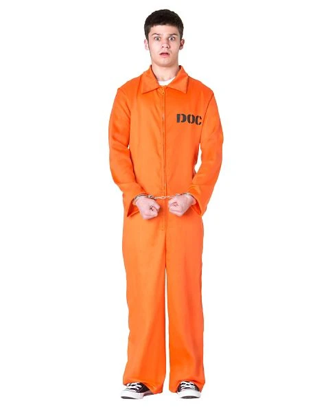 Spirit Halloween Adult Department of Corrections Prisoner One Piece Costume 9 Spirit Halloween Adult Department of Corrections Prisoner One Piece Costume - Image 9