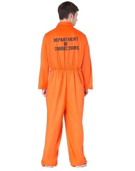 Spirit Halloween Adult Department of Corrections Prisoner One Piece Costume 10 Spirit Halloween Adult Department of Corrections Prisoner One Piece Costume - Image 10