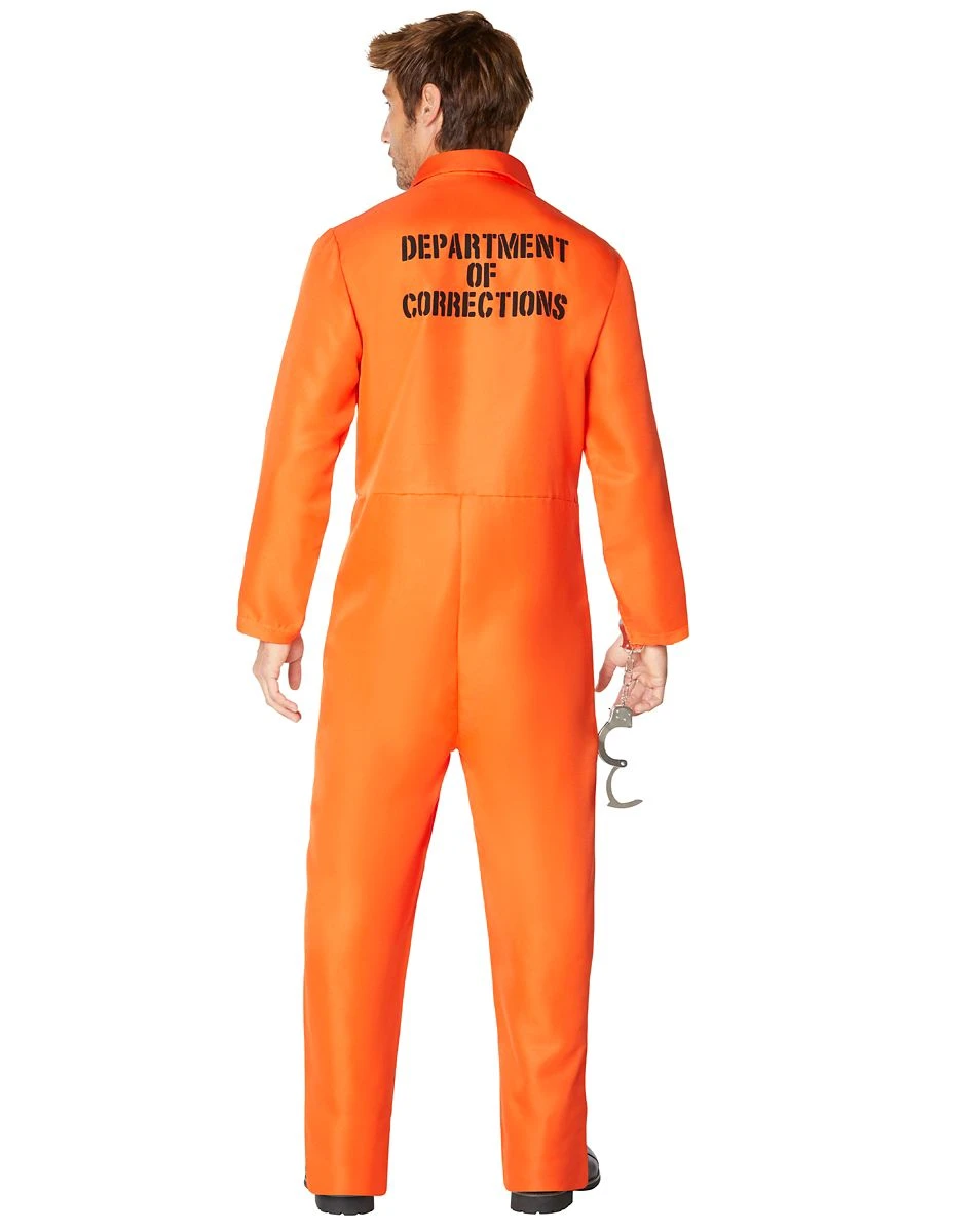 Spirit Halloween Adult Department of Corrections Prisoner One Piece Costume 2 Spirit Halloween Adult Department of Corrections Prisoner One Piece Costume - Image 2