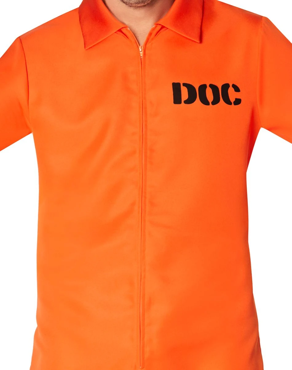 Spirit Halloween Adult Department of Corrections Prisoner One Piece Costume 3 Spirit Halloween Adult Department of Corrections Prisoner One Piece Costume - Image 3