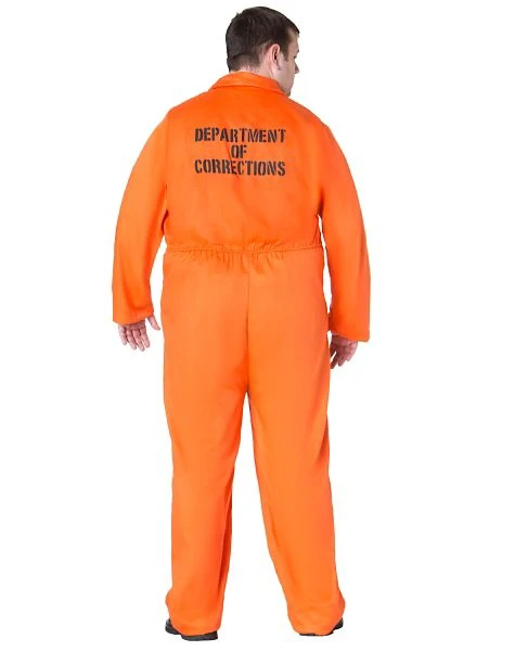 Spirit Halloween Adult Department of Corrections Prisoner One Piece Costume 4 Spirit Halloween Adult Department of Corrections Prisoner One Piece Costume - Image 4
