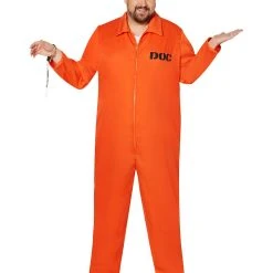 Spirit Halloween Adult Department of Corrections Prisoner One Piece Costume 14 Spirit Halloween Adult Department of Corrections Prisoner One Piece Costume -Cheap Trick Or Treat Hub Store 00580803 e