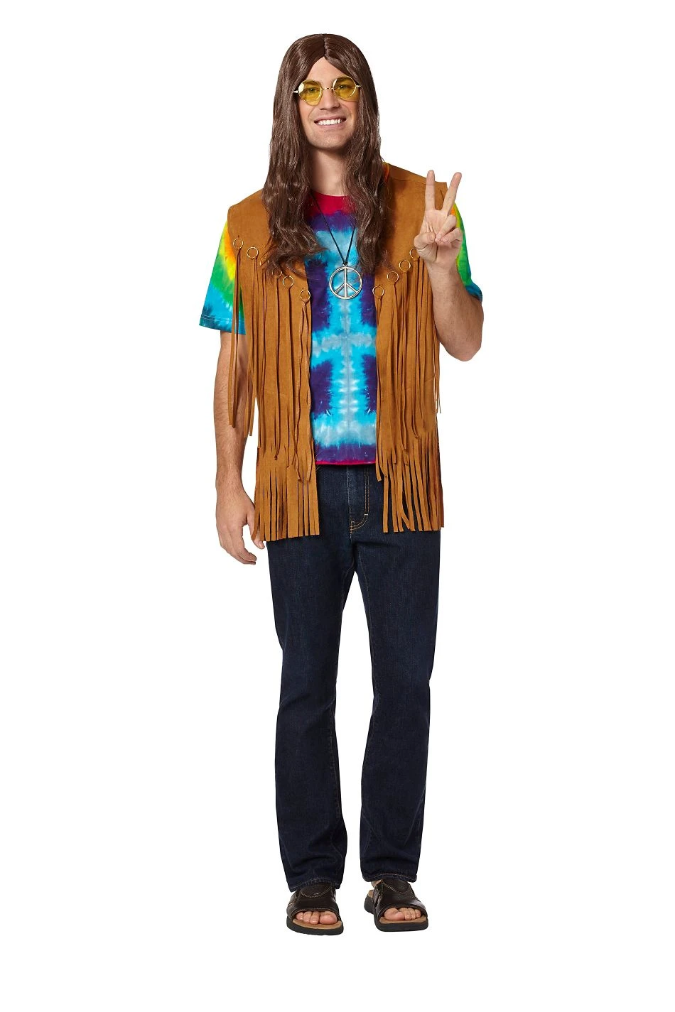 Spirit Halloween Fringed Suede Hippie Vest 1 Spirit Halloween Fringed Suede Hippie Vest