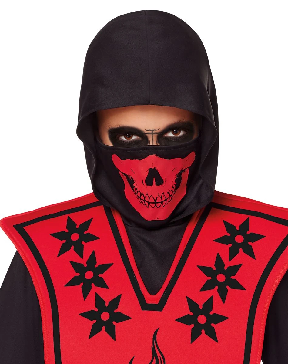 Spirit Halloween Kids Red Skull Ninja Costume 3 Spirit Halloween Kids Red Skull Ninja Costume - Image 3