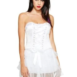 Spirit Halloween Front Lace-Up Corset - White