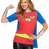 Spirit Halloween Caped Wonder Woman T Shirt - DC Comics