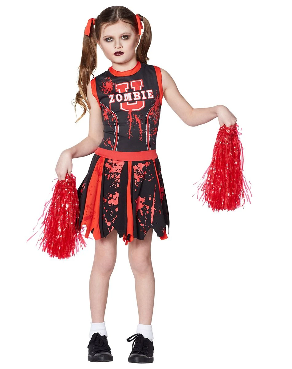 Spirit Halloween Kids Zombie U Cheerleader Costume 1 Spirit Halloween Kids Zombie U Cheerleader Costume