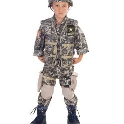 Spirit Halloween Kids Geared US Army Costume