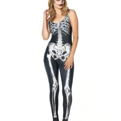 Spirit Halloween Holographic Skeleton Catsuit
