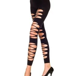 Spirit Halloween Black Cutout Tights