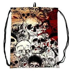 Spirit Halloween Zombie Skull Cinch Bag