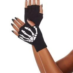 Spirit Halloween Skeleton Fingerless Gloves