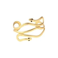 Spirit Halloween Goldtone Snake Cuff Bracelet