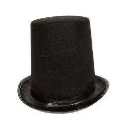 Spirit Halloween Tall Black Top Hat -Cheap Trick Or Treat Hub Store 01223684 c