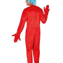Spirit Halloween Adult Thing 1 and 2 One Piece Costume - Dr. Seuss -Cheap Trick Or Treat Hub Store 01253962 c