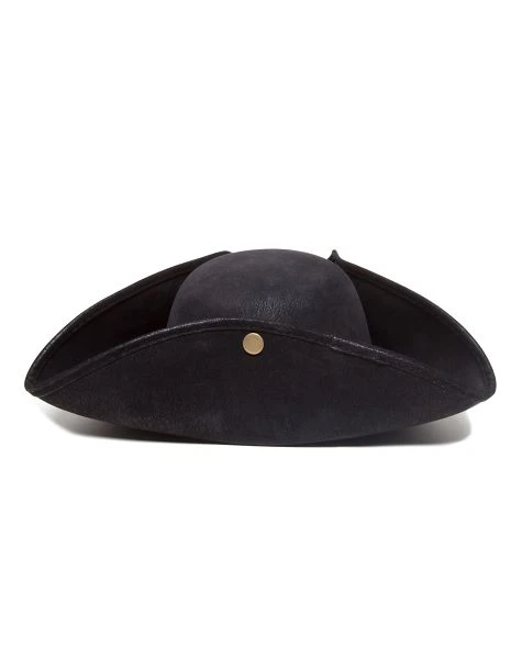Spirit Halloween Black Tri Point Pirate Hat - Deluxe 2 Spirit Halloween Black Tri Point Pirate Hat - Deluxe - Image 2