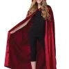 Spirit Halloween Kids Burgundy Velvet Hooded Cape