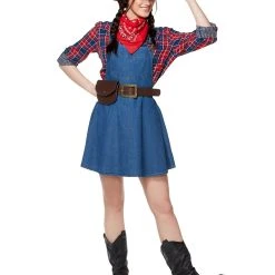 Spirit Halloween Adult Denim Overall Dress 6 Spirit Halloween Adult Denim Overall Dress -Cheap Trick Or Treat Hub Store 01266683 c