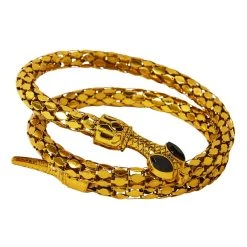 Spirit Halloween Goldtone Roman Snake Cuff -Cheap Trick Or Treat Hub Store 01267277 a