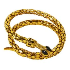 Spirit Halloween Goldtone Roman Snake Cuff -Cheap Trick Or Treat Hub Store 01267277 b