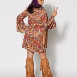 Spirit Halloween Adult Peace and Love Hippie Costume -Cheap Trick Or Treat Hub Store 01271212 d