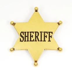 Spirit Halloween Western Sheriff Gold Badge