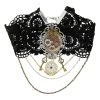 Spirit Halloween Steampunk Heart Charm Choker Necklace