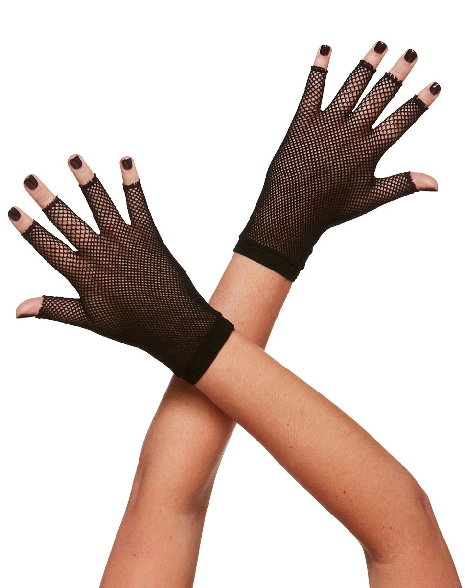 Spirit Halloween Fishnet Kitty Paw Gloves 2 Spirit Halloween Fishnet Kitty Paw Gloves - Image 2