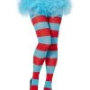 Spirit Halloween Thing 1 And 2 Striped Tights - Dr. Seuss