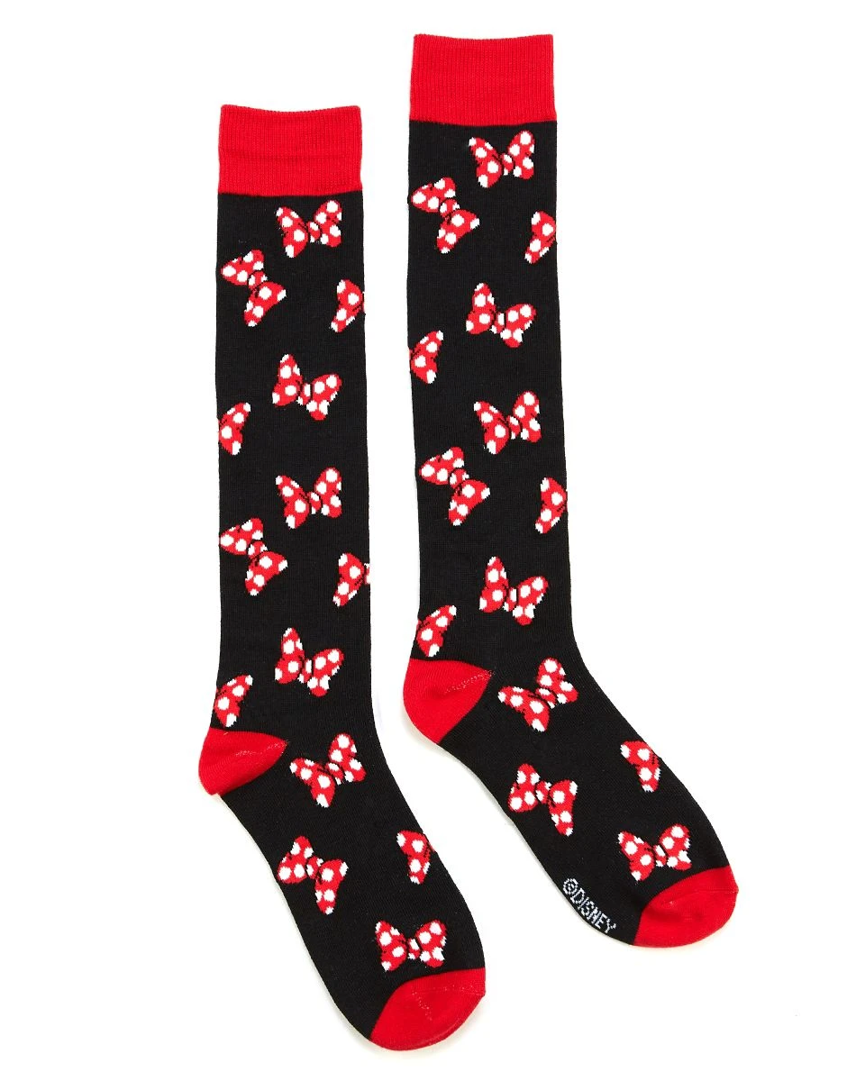 Spirit Halloween All Over Bows Minnie Mouse Knee High Socks - Disney 2 Spirit Halloween All Over Bows Minnie Mouse Knee High Socks - Disney - Image 2