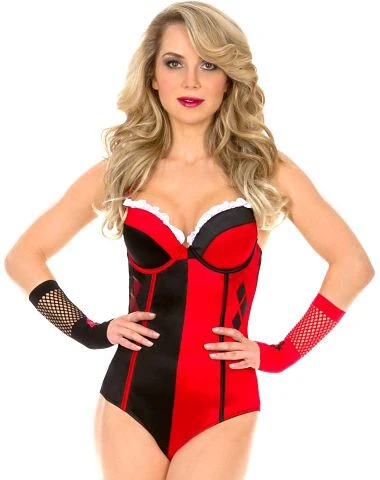 Spirit Halloween Adult Harley Quinn Bodysuit - DC Comics 1 Spirit Halloween Adult Harley Quinn Bodysuit - DC Comics