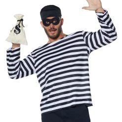 Spirit Halloween Adult Burglar Plus Size Costume -Cheap Trick Or Treat Hub Store 01297035 c