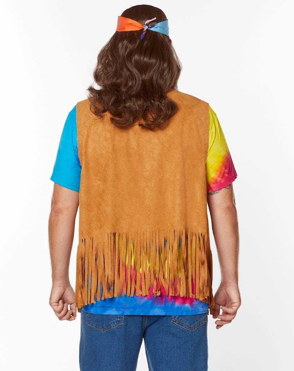 Spirit Halloween Fringed Suede Hippie Vest 8 Spirit Halloween Fringed Suede Hippie Vest - Image 8
