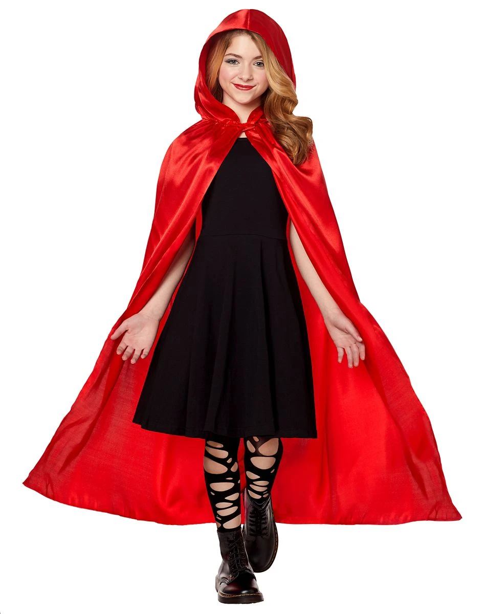 Spirit Halloween Kids Red Satin Cape 1 Spirit Halloween Kids Red Satin Cape