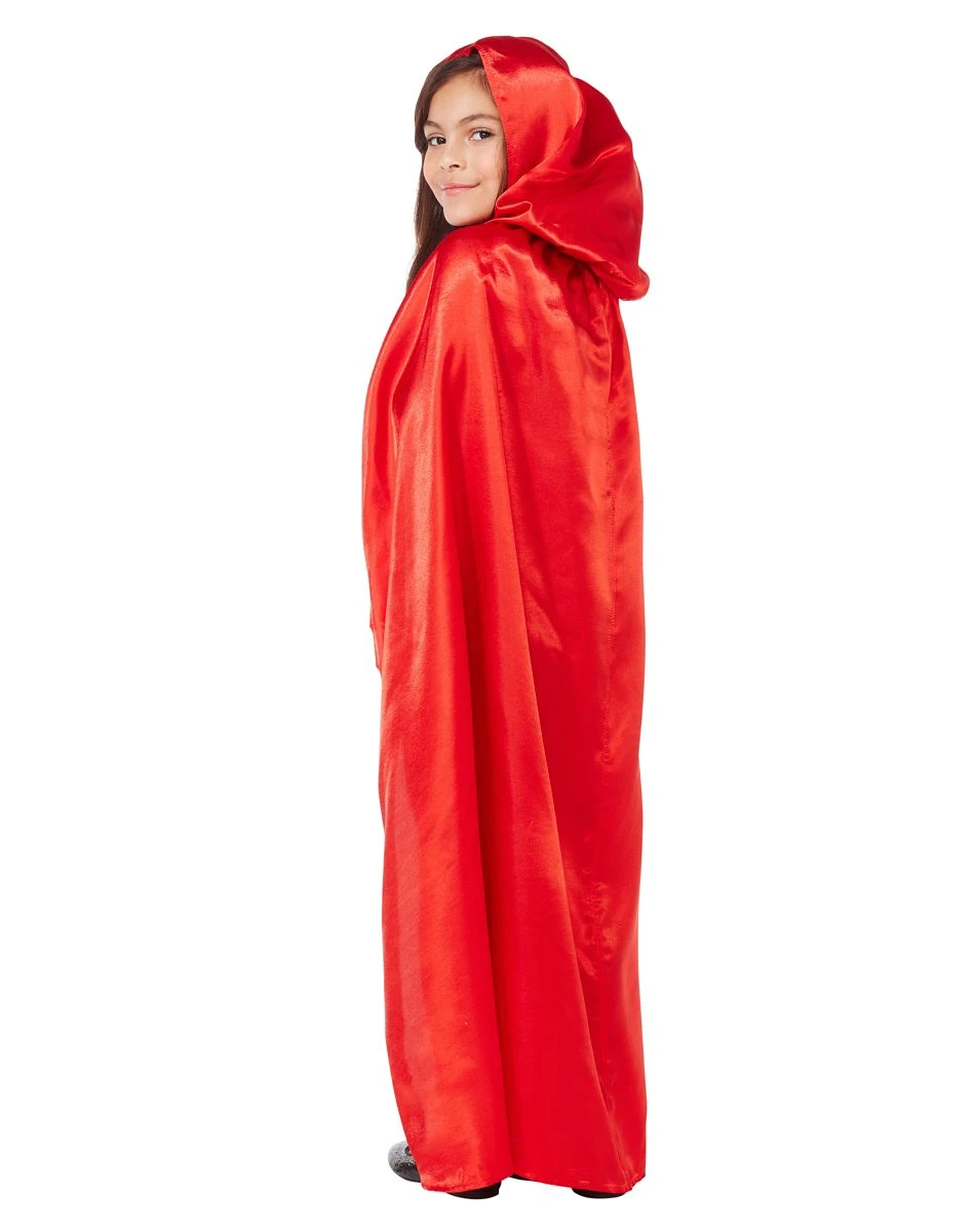 Spirit Halloween Kids Red Satin Cape 4 Spirit Halloween Kids Red Satin Cape - Image 4