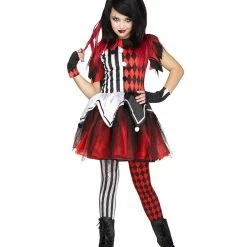 Spirit Halloween Kids Horror Harlequin Costume