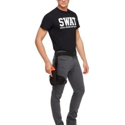 Spirit Halloween Black Leg Holster Tactical -Cheap Trick Or Treat Hub Store 01298546 c