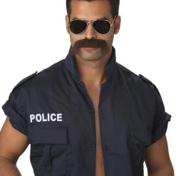 Spirit Halloween Dark Brown Cop Mustache