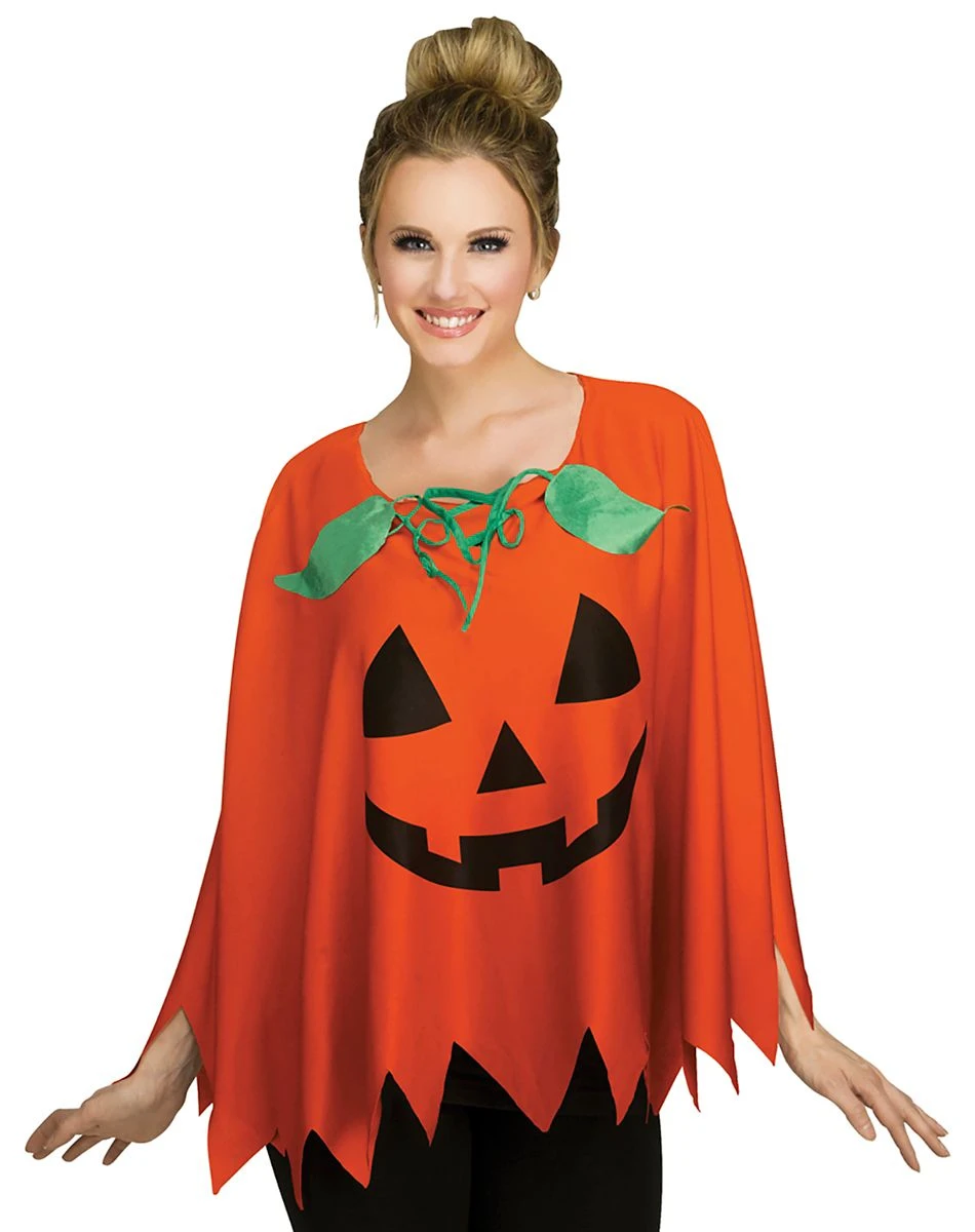 Spirit Halloween Adult Pumpkin Poncho 1 Spirit Halloween Adult Pumpkin Poncho