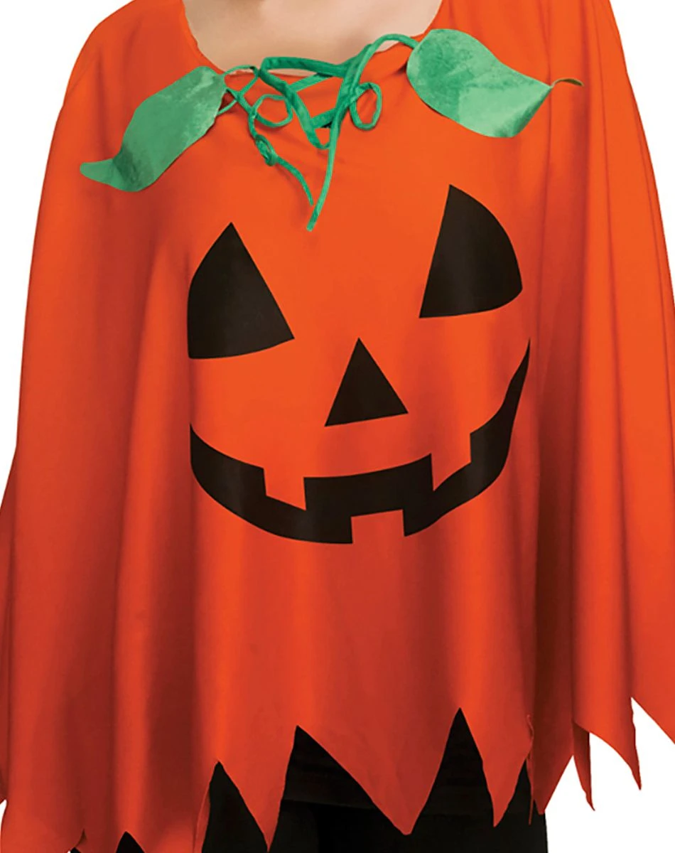 Spirit Halloween Adult Pumpkin Poncho 2 Spirit Halloween Adult Pumpkin Poncho - Image 2