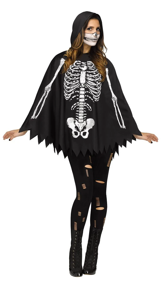 Spirit Halloween Adult Skeleton Poncho 1 Spirit Halloween Adult Skeleton Poncho
