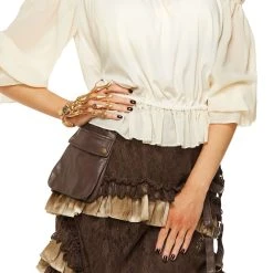 Spirit Halloween Ivory Off The Shoulder Shirt -Cheap Trick Or Treat Hub Store 01315563 c