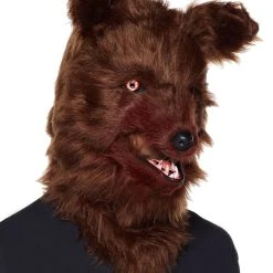 Spirit Halloween Adult Moving Mouth Wolf Full Mask -Cheap Trick Or Treat Hub Store 01321033 c