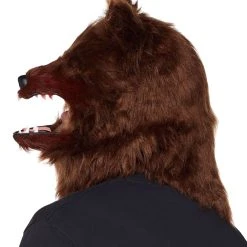 Spirit Halloween Adult Moving Mouth Wolf Full Mask -Cheap Trick Or Treat Hub Store 01321033 d