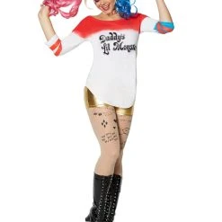 Spirit Halloween Adult Daddy's Lil Monster Varsity Top - Suicide Squad -Cheap Trick Or Treat Hub Store 01328228 d