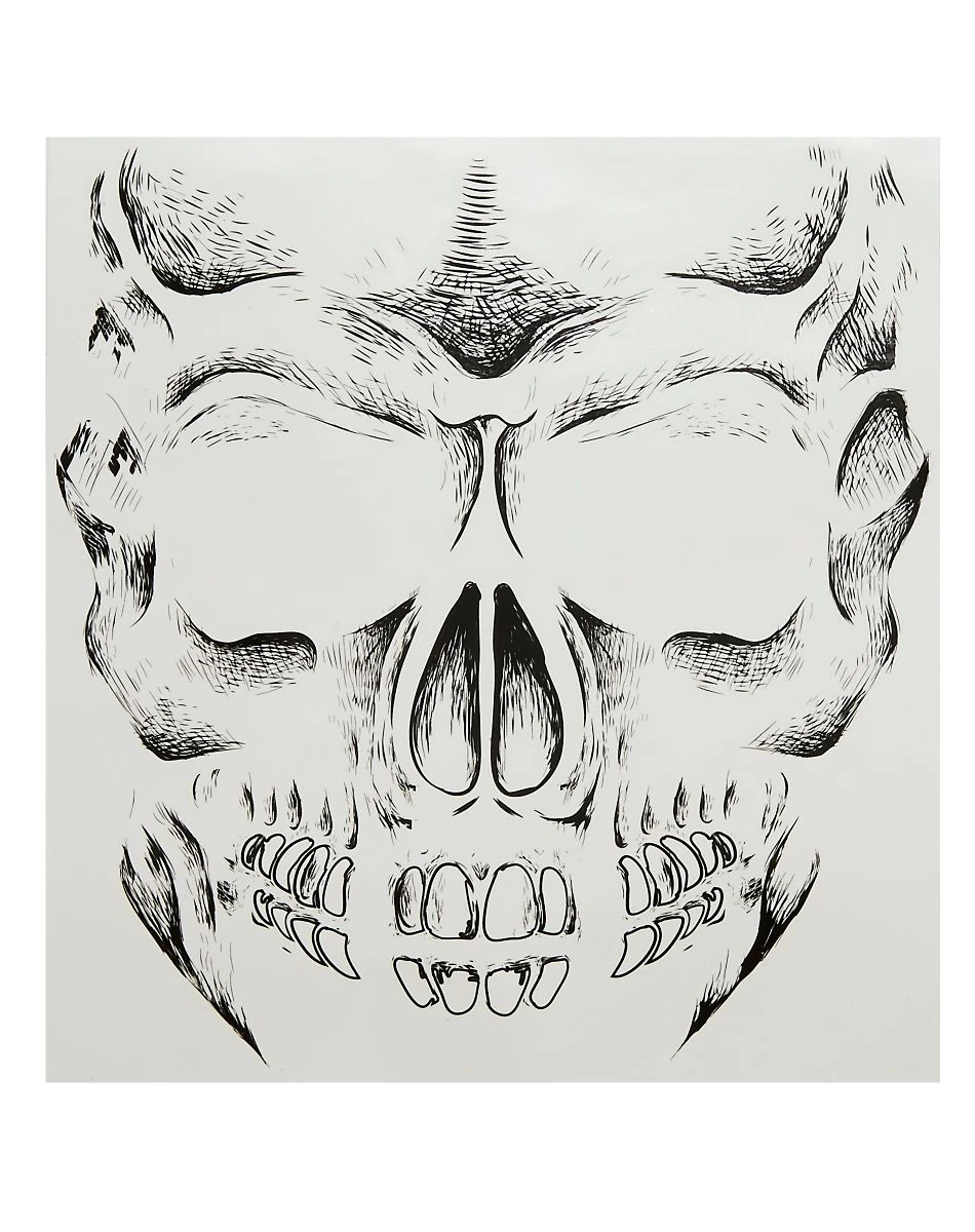 Spirit Halloween Skeleton Face Tattoo 2 Spirit Halloween Skeleton Face Tattoo - Image 2