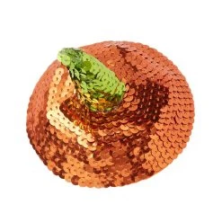 Spirit Halloween Sequin Pumpkin Fascinator -Cheap Trick Or Treat Hub Store 01330018 c